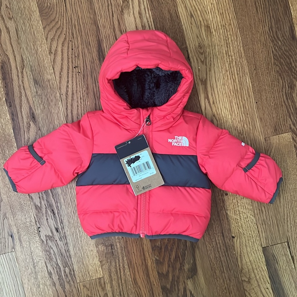The North Face Kids' Paradise Pink and Gray Puffer Jacket